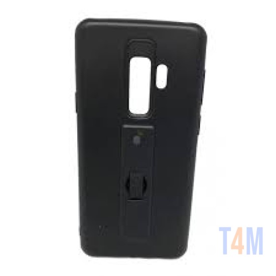 CAPA DE SILICONE MOTOMO COM ANEL DE DEDO PARA SAMSUNG J6 PRIME 2018 PRETO